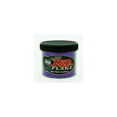 Roth Flake & Pearl Product Beatnik Purple Solid Metal Flake, .004 Baby Size, 2oz Jar BRF101